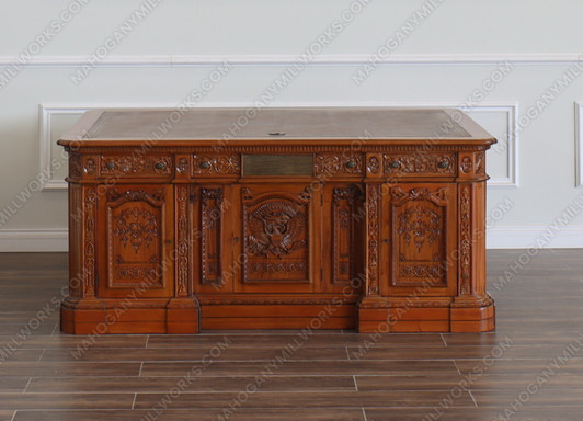 6ft Custom Mahogany Presidential Resolute Oval Office Desk