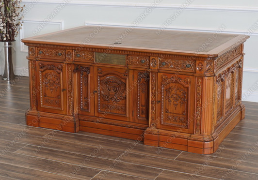 6ft Custom Mahogany Presidential Resolute Oval Office Desk