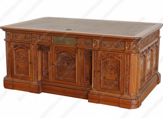 6ft Custom Mahogany Presidential Resolute Oval Office Desk