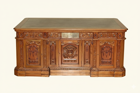 6.5ft Light Finish Presidential Resolute Office Desk (6.5ft x 53"D)