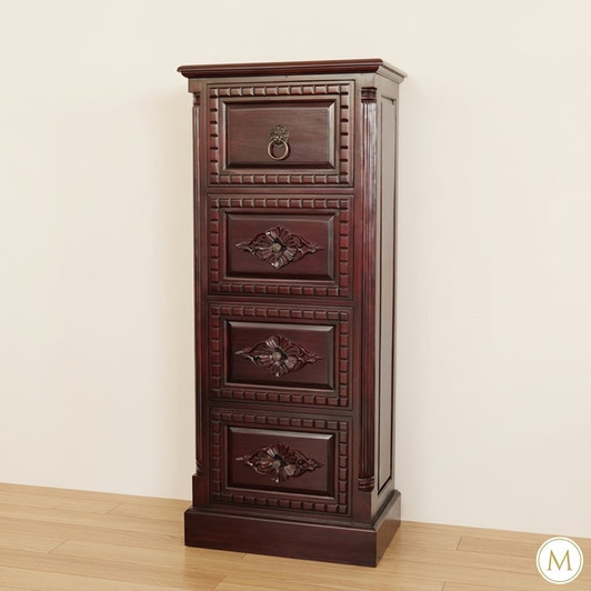 Mahogany Gothic Lion File/Filing Cabinet