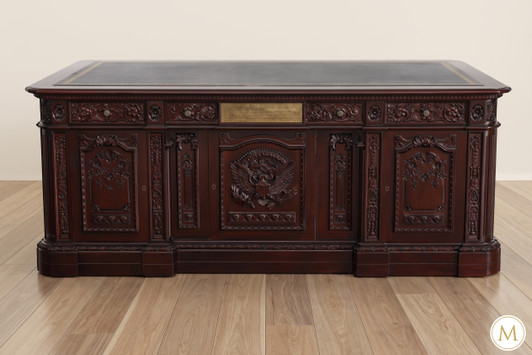 6ft Aged Classic Mahogany Presidential Resolute Desk (Depth: 36")