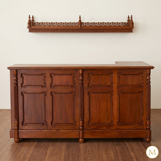 Victorian L-Shape Corner Home Bar