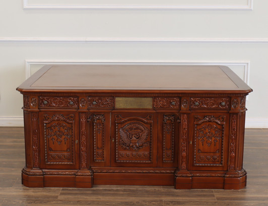 6ft Light Walnut Oval Office Resolute Desk Replica
