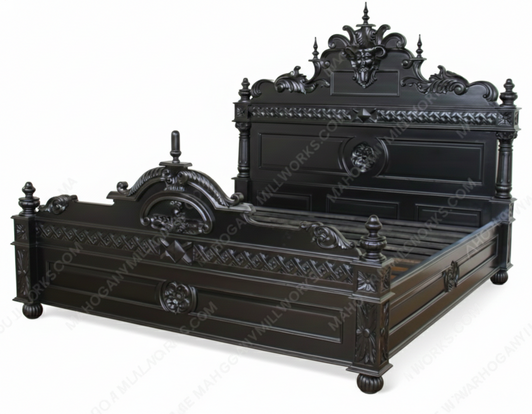 3pc Black Gothic Gargoyle Bedroom Set
