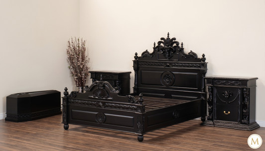3pc Black Goth Gargoyle Bedroom Set