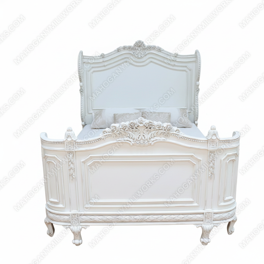Majestic White French Bonaparte Bed