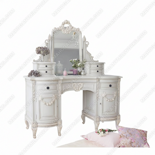 Majestic French Bonaparte Make-up Vanity Dresser w/ Mirror