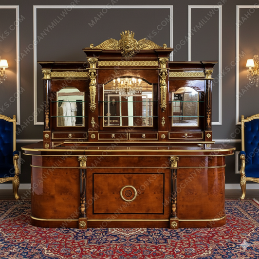 10ft Custom Classic French Empire Inlay Pub Bar