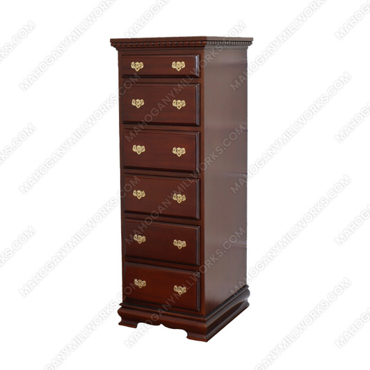 Tall Narrow 6 Drawer Executive Office Storage Cabinet