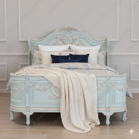 Majestic French Napoleon Bonaparte Bed (Baby Blue)