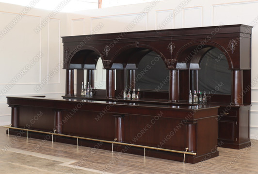 20ft Custom Mahogany Brunswick  Restaurant  Bar