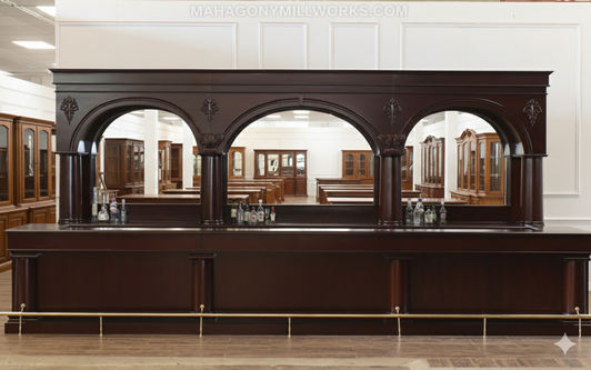 20ft Custom Mahogany Brunswick  Restaurant  Bar