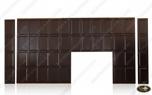 Mahogany Wall Panels (1 set - 44 wall panels)