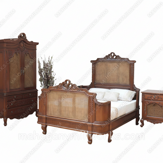 4pc Walnut Antoinette Bedroom Set