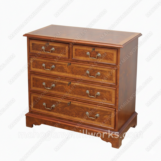 English Chest Of Drawers w/ Inlay