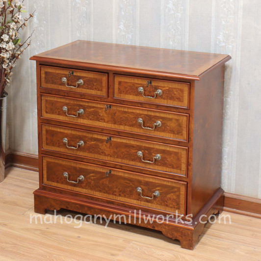 English Chest Of Drawers w/ Inlay