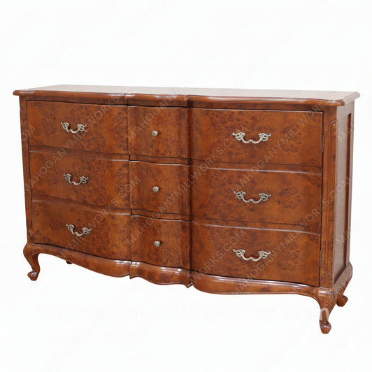 French Mappa Burl Inlay Sideboard