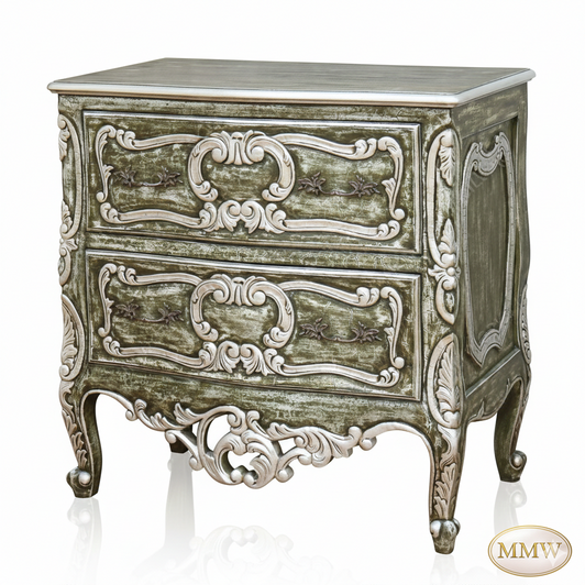 Painted Florentine Venetian 2 Drawer Chest