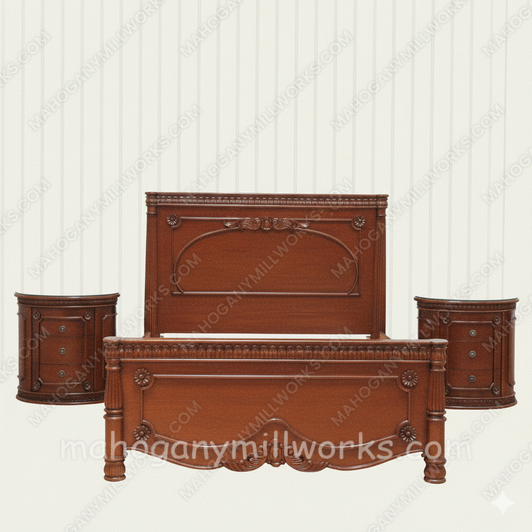 Walnut English Victorian Bed