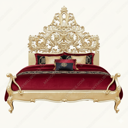 Gold Leaf French Ornate Bed