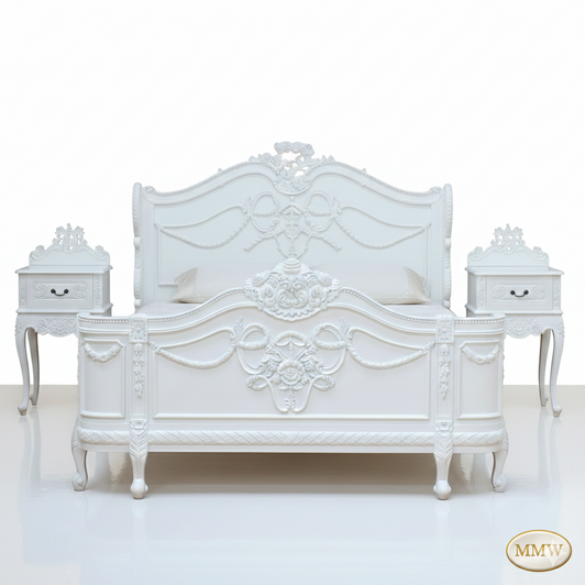 3pc Painted French Napoleon Bedroom Set