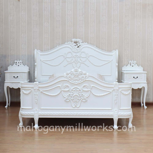 3pc Painted French Napoleon Bedroom Set