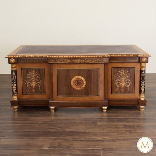 French Empire Executive's Desk w/ Leather Top