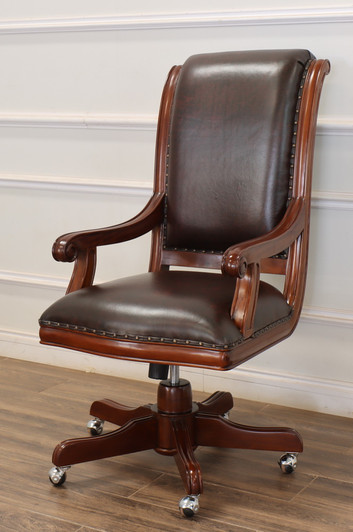 Genuine Leather Executive Office Desk Chair