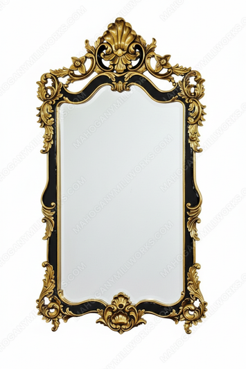 Black & Gold Rococo Mirror