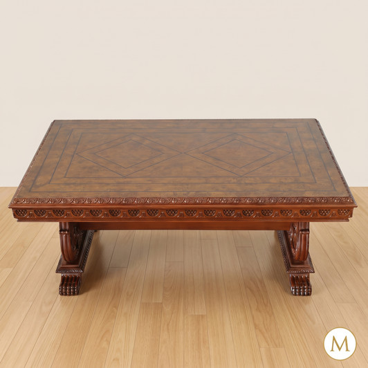 6ft Renaissance Revival Mahogany Trestle Dining Table
