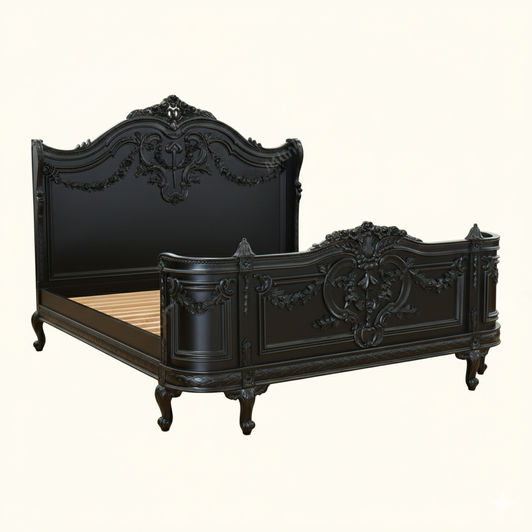 Majestic Black French Napoleon Bonaparte Bed