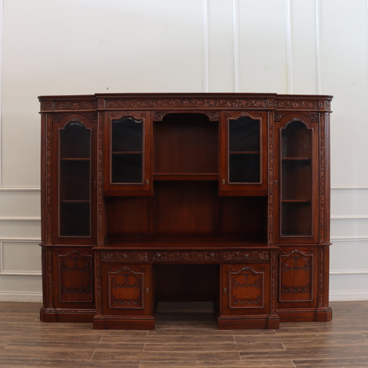 Large Mahogany Resolute Credenza Bookcase