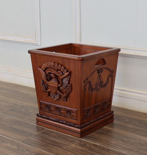 Custom Mahogany Resolute Trash Bin