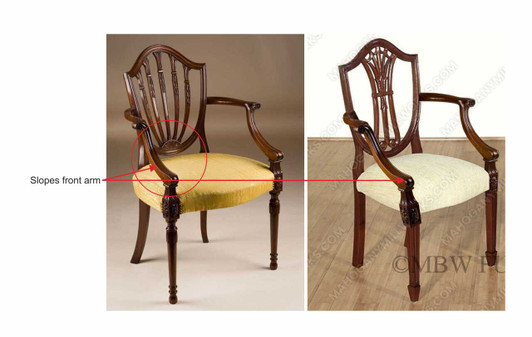 Hepplewhite Shield Back Arm Chair