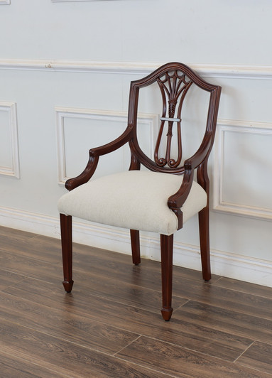 Mahogany Hepplewhite Shield Back Arm Chair