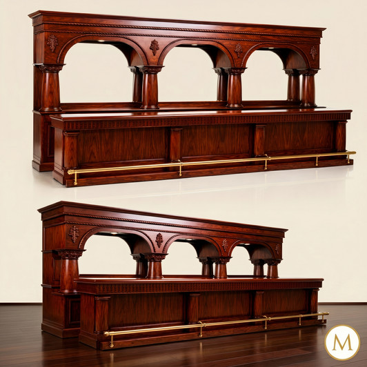 20ft Red Mahogany Brunswick Bar