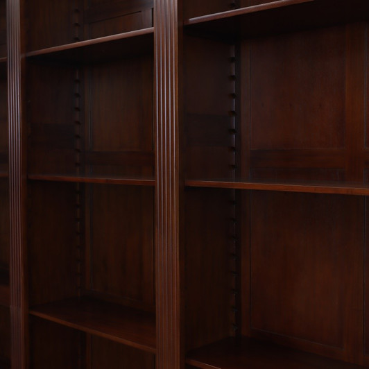 Large Custom Mahogany Open Library Bookcase Shelves only