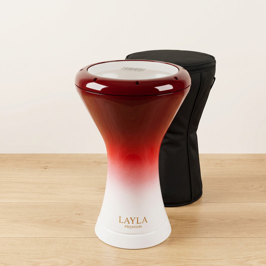 Layla Red/White Premium 9" Sombaty Darbuka