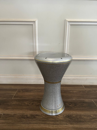 Layla Silver w/ Gold Band Premium 9" Sombaty Darbuka