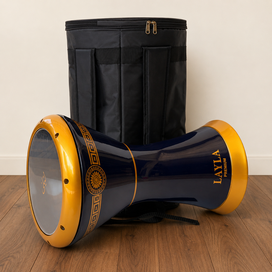 9" Layla Premium Cast Aluminum Deep Navy Sombaty Darbuka