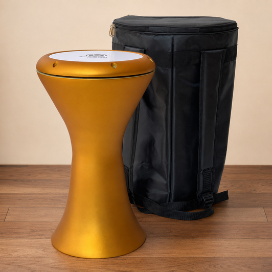 9" Layla Premium Cast Aluminum Lux Gold Doff Sombaty Darbuka