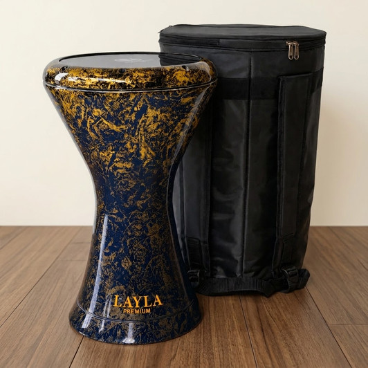 MADE TO ORDER | LAYLA Darbuka – Navy Gold – C005
