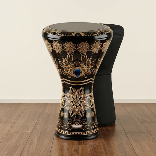 MADE TO ORDER | LAYLA Darbuka – Pro Black/Gold – C200