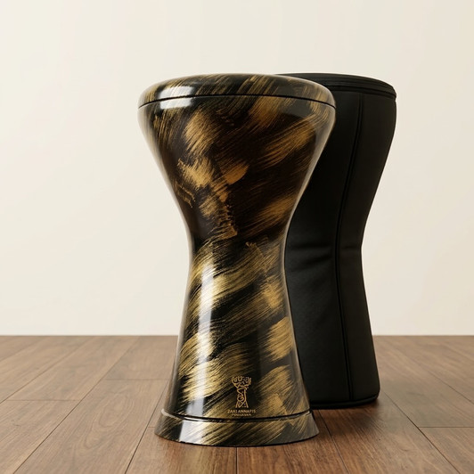 MADE TO ORDER | LAYLA Darbuka – Pro Black/Gold – C202