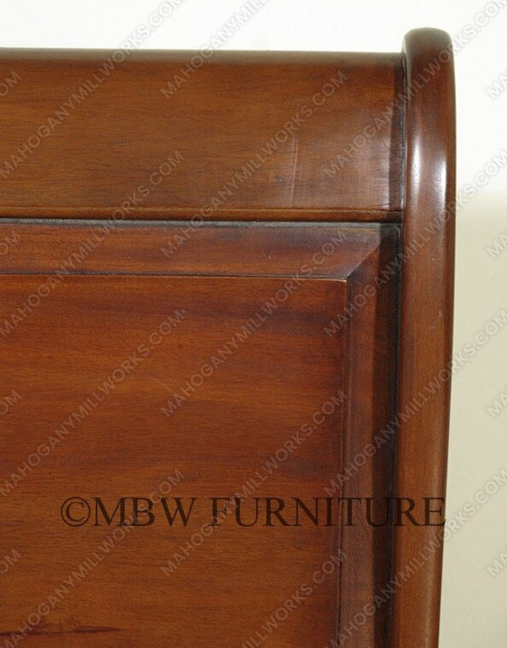 Low Profile Mahogany Sleigh Bed