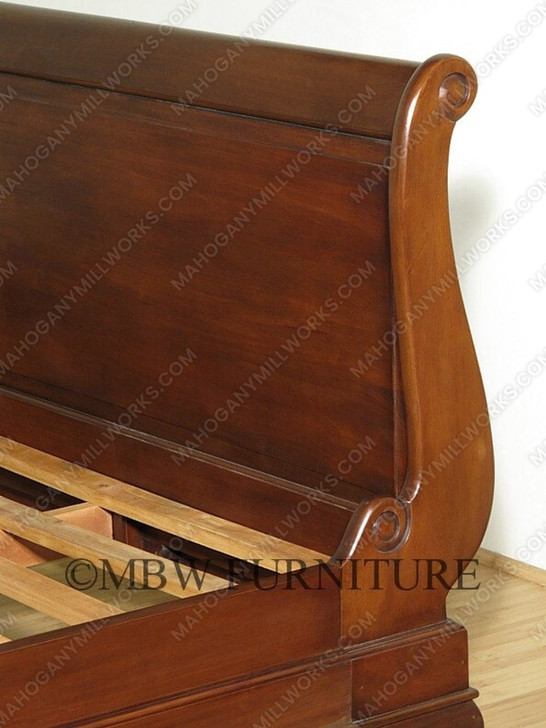 Low Profile Mahogany Sleigh Bed