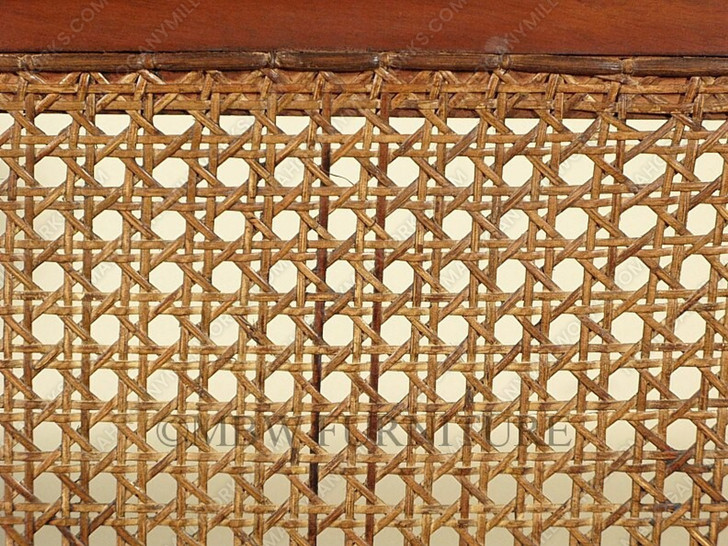 Mahogany Rattan Eastern King Sleigh Bed