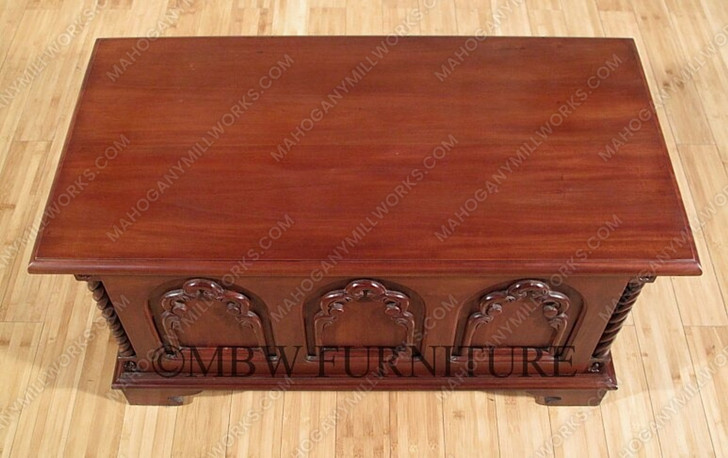 Carved Mahogany Blanket Chest Coffee Table