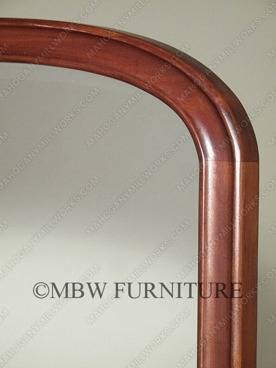 Tall Distressed Mahogany Standing Floor Mirror